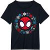 imageMarvel Spidey and His Amazing Friends Christmas Wreath TShirtBlack