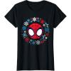 imageMarvel Spidey and His Amazing Friends Christmas Wreath TShirtBlack