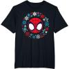 imageMarvel Spidey and His Amazing Friends Christmas Wreath TShirtBlack