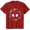 imageMarvel Spidey and His Amazing Friends Christmas Wreath TShirtCranberry Red