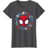 imageMarvel Spidey and His Amazing Friends Christmas Wreath TShirtDark Heather Grey