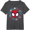 imageMarvel Spidey and His Amazing Friends Christmas Wreath TShirtDark Heather Grey