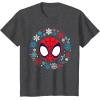 imageMarvel Spidey and His Amazing Friends Christmas Wreath TShirtDark Heather Grey