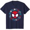 imageMarvel Spidey and His Amazing Friends Christmas Wreath TShirtNavy Blue