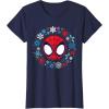 imageMarvel Spidey and His Amazing Friends Christmas Wreath TShirtNavy Blue