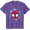 imageMarvel Spidey and His Amazing Friends Christmas Wreath TShirtPurple Heather