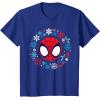 imageMarvel Spidey and His Amazing Friends Christmas Wreath TShirtRoyal Blue