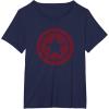 imageMarvel The Falcon And The Winter Soldier Bucky Red Logo TShirtNavy Blue