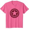 imageMarvel The Falcon And The Winter Soldier Bucky Red Logo TShirtPink Heather