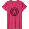 imageMarvel The Falcon And The Winter Soldier Bucky Red Logo TShirtRed Heather