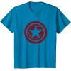 imageMarvel The Falcon And The Winter Soldier Bucky Red Logo TShirtSapphire Blue