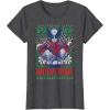 imageMarvel XMen Wolverine Christmas Tree Ugly Sweater TShirtDark Heather Grey