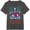 imageMarvel XMen Wolverine Christmas Tree Ugly Sweater TShirtDark Heather Grey