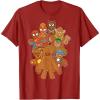 imageMarvel Avengers Gingerbread Cookies Christmas TShirtCranberry Red