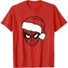 imageMarvel Christmas SpiderMan Santa Big Face TShirtRed