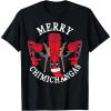 imageMarvel Deadpool Merry Chimichangas Hanging Christmas TShirtBlack