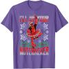 imageMarvel Deadpool Nutcracker Ballerina Santa Christmas Short Sleeve TShirtPurple Heather