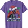 imageMarvel Deadpool Santa Secret Naughty List Christmas TShirtPurple Heather