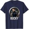 imageMarvel Falcon ampamp Winter Soldier Bucky Shield Portrait V2 TShirtNavy Blue