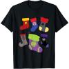 imageMarvel Holiday Avengers Team Festive Christmas Stockings TShirtBlack