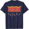 imageMarvel Logo Holiday Christmas Avengers Super Hero Ornaments TShirtNavy Blue