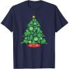 imageMarvel SpiderMan Christmas Tree Holiday TShirtNavy Blue