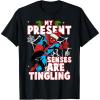 imageMarvel SpiderMan Present Senses Tingling Christmas TShirtBlack