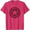 imageMarvel The Falcon And The Winter Soldier Bucky Red Logo TShirtRed Heather