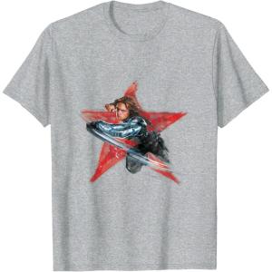 imageMarvel Avengers Bucky Barnes Winter Soldier TShirtHeather Grey