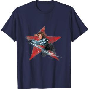 imageMarvel Avengers Bucky Barnes Winter Soldier TShirtNavy Blue