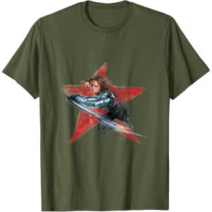 imageMarvel Avengers Bucky Barnes Winter Soldier TShirtOlive Green