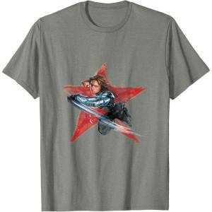 imageMarvel Avengers Bucky Barnes Winter Soldier TShirtOlive Heather