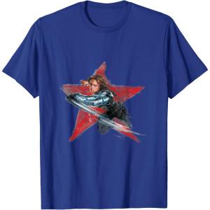 imageMarvel Avengers Bucky Barnes Winter Soldier TShirtRoyal Blue