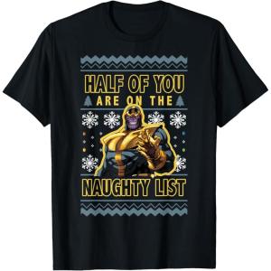 imageMarvel Christmas Thanos Ugly Sweater TShirtBlack