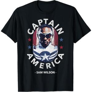imageMarvel Falcon Winter Soldier Sam Wilson Captain America TShirtBlack