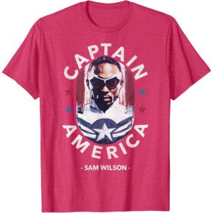 imageMarvel Falcon Winter Soldier Sam Wilson Captain America TShirtRed Heather