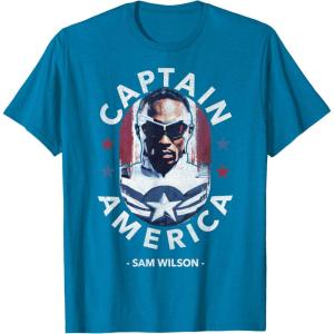 imageMarvel Falcon Winter Soldier Sam Wilson Captain America TShirtSapphire Blue