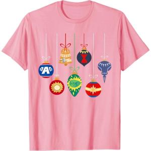 imageMarvel Holiday Christmas Avengers Team Festive Ornaments TShirtPink