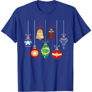 imageMarvel Holiday Christmas Avengers Team Festive Ornaments TShirtRoyal Blue