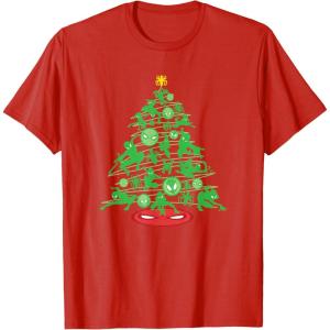 imageMarvel SpiderMan Christmas Tree Holiday TShirtRed