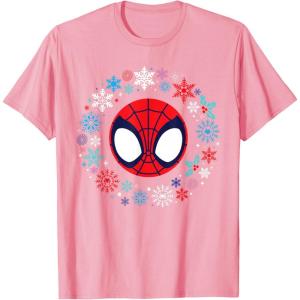 imageMarvel Spidey and His Amazing Friends Christmas Wreath TShirtPink