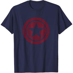 imageMarvel The Falcon And The Winter Soldier Bucky Red Logo TShirtNavy Blue