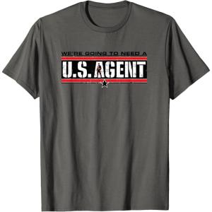 imageMarvel The Falcon and the Winter Soldier US Agent TShirtAsphalt Grey