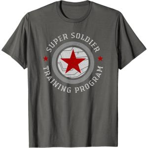imageMarvel Winter Soldier Super Soldier Training Program TShirtAsphalt Grey