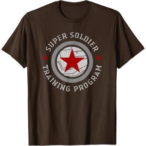 imageMarvel Winter Soldier Super Soldier Training Program TShirtBrown