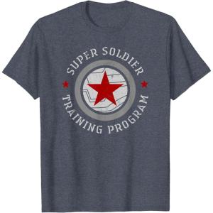 imageMarvel Winter Soldier Super Soldier Training Program TShirtHeather Blue