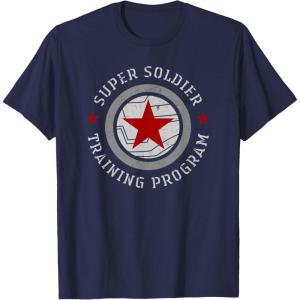 imageMarvel Winter Soldier Super Soldier Training Program TShirtNavy Blue