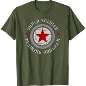 imageMarvel Winter Soldier Super Soldier Training Program TShirtOlive Green