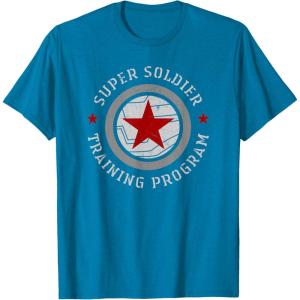 imageMarvel Winter Soldier Super Soldier Training Program TShirtSapphire Blue