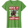 imageMarvel Guardians Of The Galaxy Rocket Rock It This Christmas TShirtGrass Green